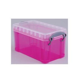 Really Useful Box Rub 21L Transparant Roze [1st]