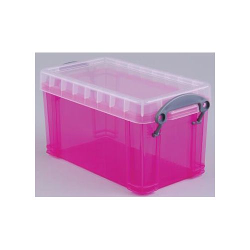 Really Useful Box Really Useful Box opbergdoos 2,1 liter, transparant roze