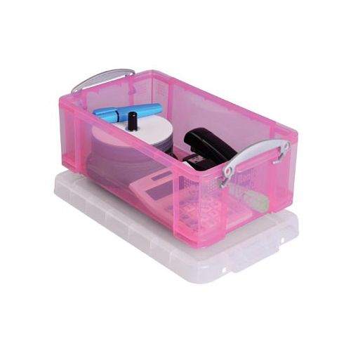 Really Useful Box Really Useful Box opbergdoos 9 liter, transparant roze