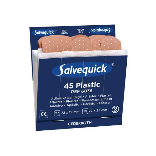 Salvequick Salvequick navulling voor pleisterautomaat, plastic, 6 nav