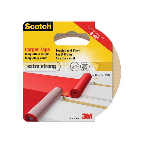 Scotch Scotch extra sterke tapijttape, ft 50 mm x 7 m, blisterverpakking