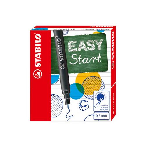Stabilo STABILO EASYoriginal rollervulling, medium, 0,5mm, doos van 20 stuks, blauw