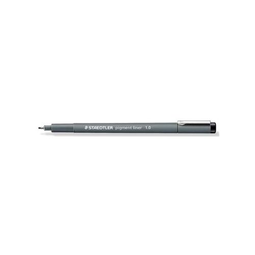 Staedtler Staedtler pigment liner fineliner, ronde punt, schrijfbreedte 1,0 mm zwart