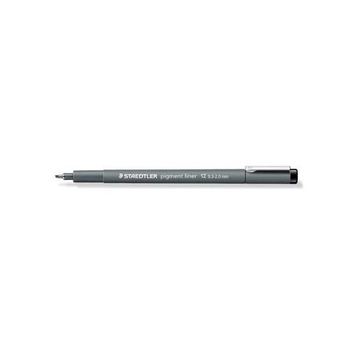 Staedtler Staedtler pigment liner fineliner, beitelpunt, schrijfbreedte 2 mm, zwart