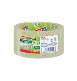 Tesa Tesapack eco & strong ecoLogo, ft 50 mm x 66 m, PP, transparant