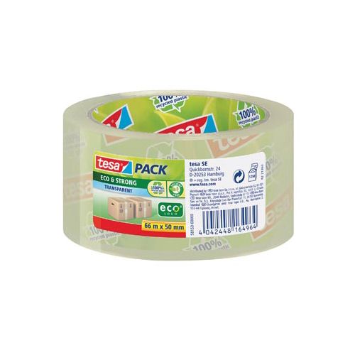 Tesa Tesapack eco & strong ecoLogo, 50mmx66 m, transp.