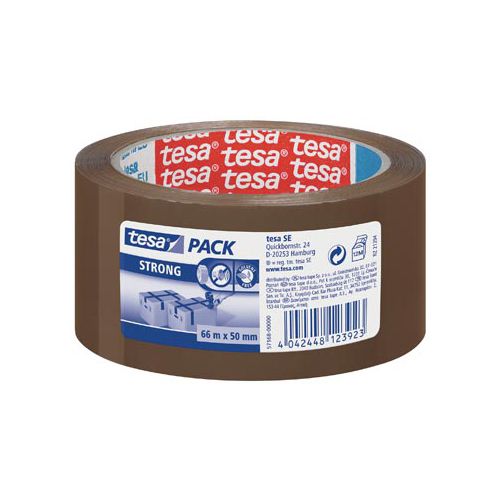 Tesa Tesa verpakkingsplakband Strong, ft 50mmx66 m, uit PP, bruin