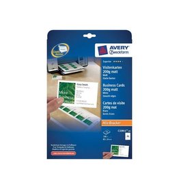 Avery Avery visitekaarten 200 g/m², Ft 85 x 54 mm (10 per blad), doos van 10 blad