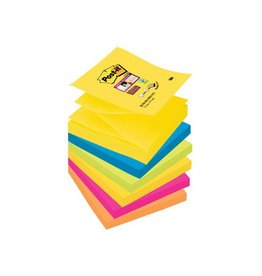 Post-It Super Sticky Post-it Super Sticky Z-notes Carnival, 90 vel, ft 76 x 76 mm, pak van 6 blokken