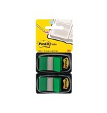 Post-it Post-it index standaard, ft 24,4 x 43,2 mm, houder met 2 x 50 tabs, groen