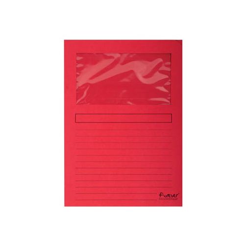 Exacompta Exacompta L-map met venster Forever, pak van 100 stuks, rood