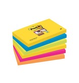 Post-It Super Sticky Post-it Super Sticky notes Carnival, 90 vel, ft 76 x 127 mm, pak van 6 blokken