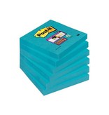 Post-it Post-it Super Sticky notes, 76x76mm electric blauw 90vel 6bl