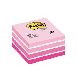 Post-It Notes Post-it Notes kubus, 450 vel, t 76 x 76 mm, roze