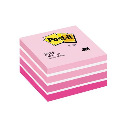 Post-it Post-it Notes kubus, 450 vel, t 76 x 76 mm, roze