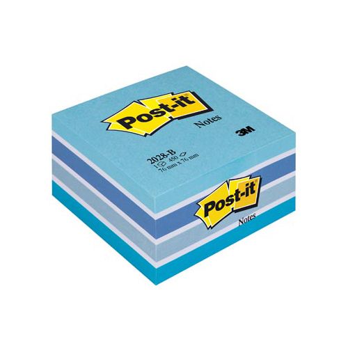 Post-It Notes Post-it Notes kubus, 450 vel, ft 76 x 76 mm, blauw