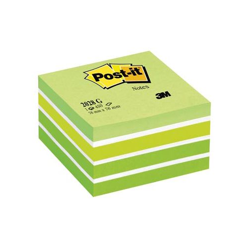 Post-it Post-It Notes kubus, 450vel, ft 76 x 76 mm, groen