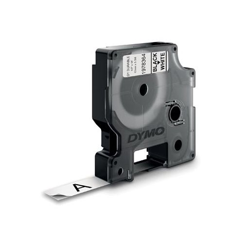 Dymo Dymo duurzame D1 tape 12 mm x 5 m, zwart op wit