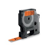Dymo Dymo duurzame D1 tape 12 mm x 3, zwart op oranje
