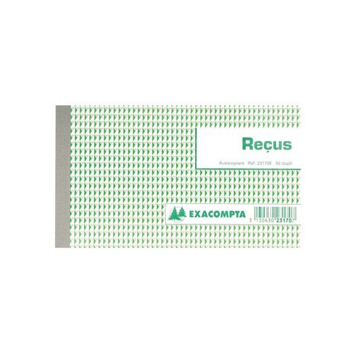 Exacompta Exacompta ontvangsten, ft 10,5 x 18 cm, Franstalig, dupli (2 x 50 vel)