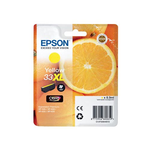 Epson Epson 33XL (C13T33644010) ink yellow 650 pages (original)