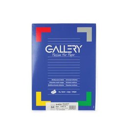 Gallery Gallery witte etiketten ft 48,3 x 16,9 mm (b x h), ronde hoeken, doos van 6.400 etiketten