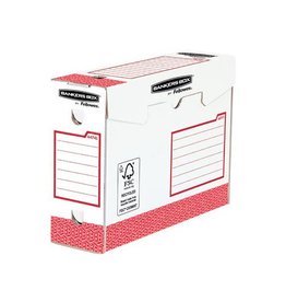Bankers Box Bankers Box basic archiefdoos heavy duty, ft 9,5 x 24,5 x 33 cm, rood, pak van 20 stuks