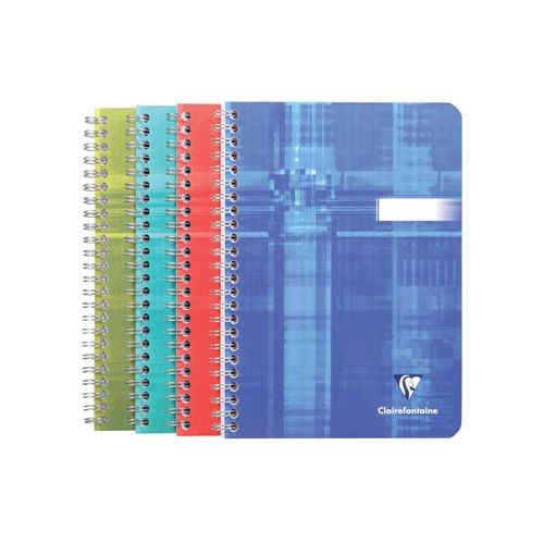 Clairefontaine Clairefontaine schrift ft 14,8 x 21 cm, 180 bladzijden, gelijnd, spiraalbinding, geassorteerde kleuren