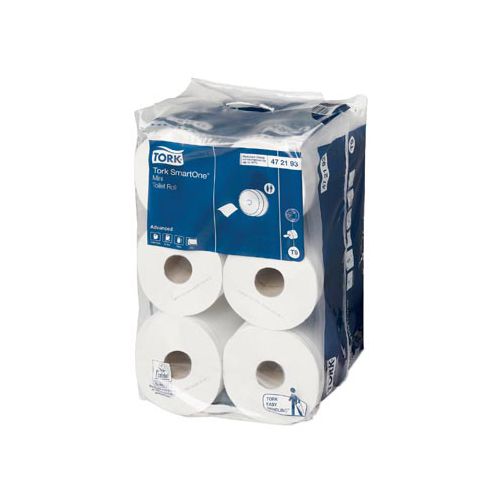 Tork Tork toiletpapier SmartOne Mini, 2-laags, 111 meter, systeem T9, pak van 12 rollen