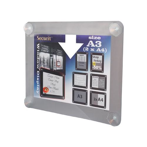 Securit Securit vitrine posterframe A3, grijs