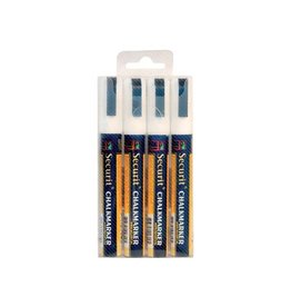 Securit Securit krijtmarker medium wit, blister met 4 stuks