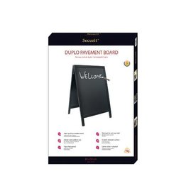 Securit Securit stoepkrijtbord Woody, ft 55 x 85 cm, zwart