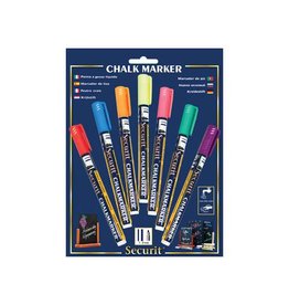 Securit Securit krijtmarker small, blister met 7 stuks in geassorteerde kleuren