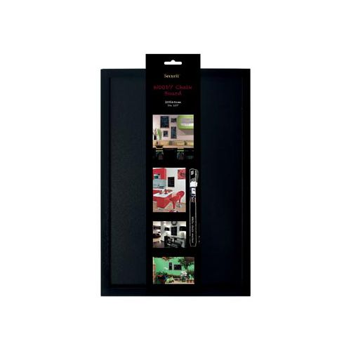 Securit Securit krijtbord Woody ft 60 x 40 cm, zwart
