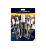 Securit Securit krijtmarker wit, etui met 5 stuks in geassorteerde diktes