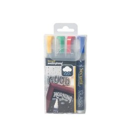 Securit Securit Waterproof krijtmarker medium, 4st in assorti