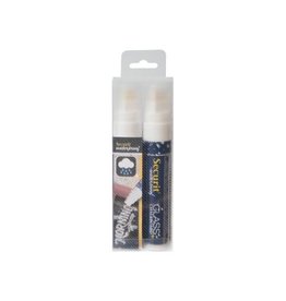 Securit Securit Waterproof krijtmarker large wit, blister met 2 stuks