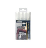 Securit Securit Waterproof krijtmarker medium wit, blister met 4st