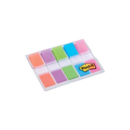 Post-it Post-it Index, ft 11,9X43,2 mm, blister met 5 kleuren, 20 tabs per kleur