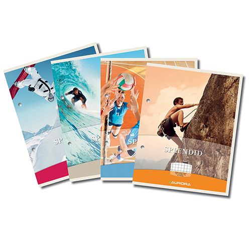 Aurora Aurora cursusblok, ft 16,5 x 21 cm, 75 vel, 2-gaatsperforatie, geruit 5 mm