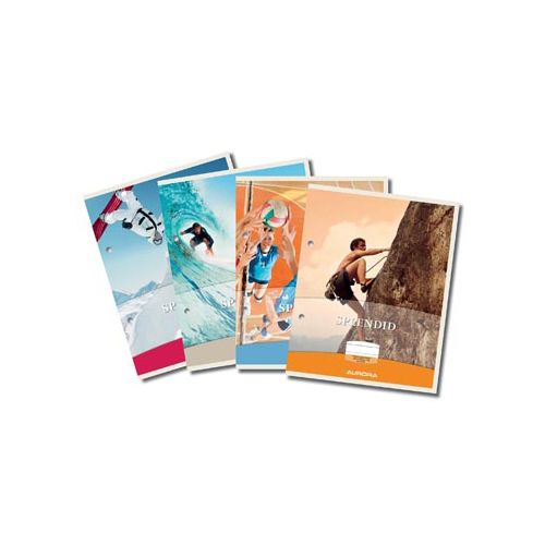 Aurora Aurora cursusblok, ft 16,5 x 21 cm, 75 vel, 2-gaatsperforatie, gelijnd