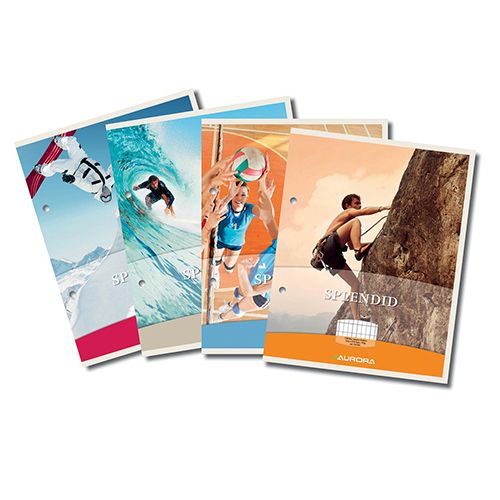 Aurora Aurora cursusblok, ft 16,5 x 21 cm, 75 vel, 2-gaatsperforatie, commercieel geruit