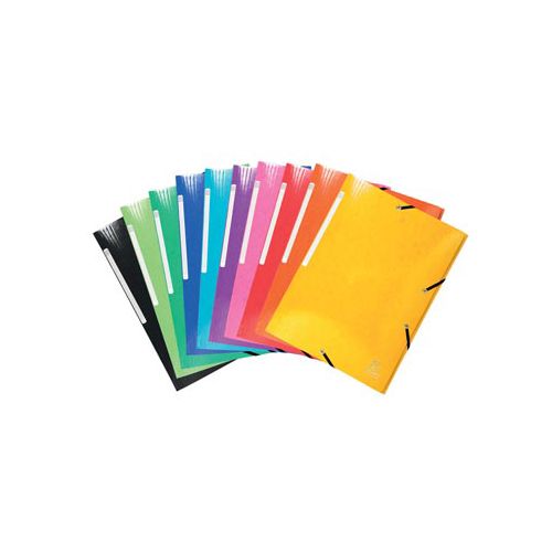 Exacompta Exacompta Iderama elastomap met 3 kleppen, met rugetiket, geassorteerde kleuren