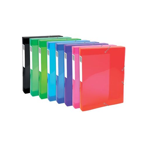 Exacompta Exacompta Iderama elastobox, uit PP, rug van 4 cm, geassorteerde kleuren