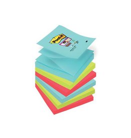 Post-It Super Sticky Post-it Super Sticky Z-notes Cosmic, 90 vel, ft 76 x 76 mm, pak van 6 blokken