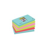 Post-it Post-it Super Sticky notes Cosmic, 90 vel, ft 76 x 127 mm, pak van 6 blokken