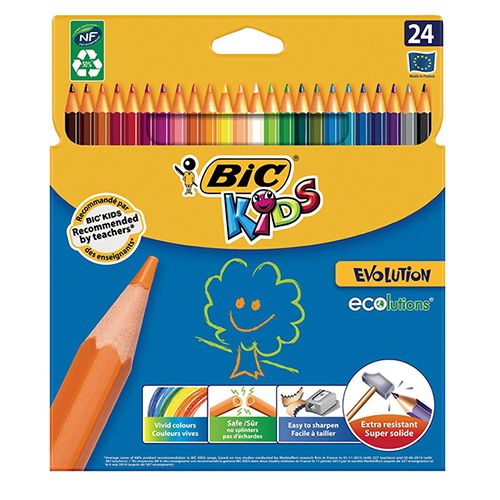 Bic Kids Bic Kids kleurpotlood Ecolutions Evolution, doos van 24st