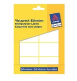 Avery Zweckform Avery Zweckform 3337 universele etiketten ft 54 x 35 mm (b x h), 224 etiketten, wit