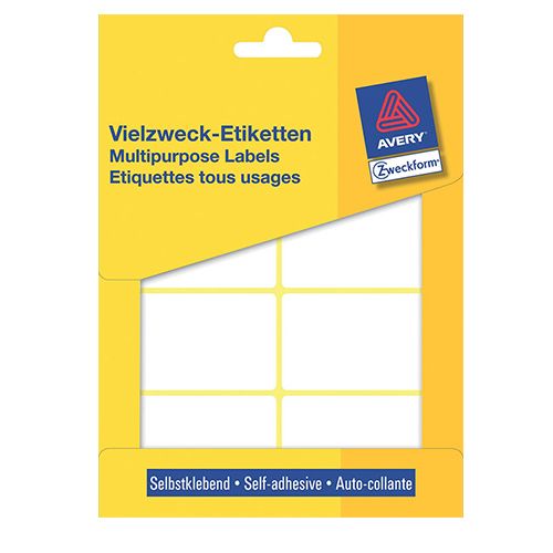 Avery Zweckform Avery Zweckform 3337 universele etiketten ft 54 x 35 mm (b x h), 224 etiketten, wit