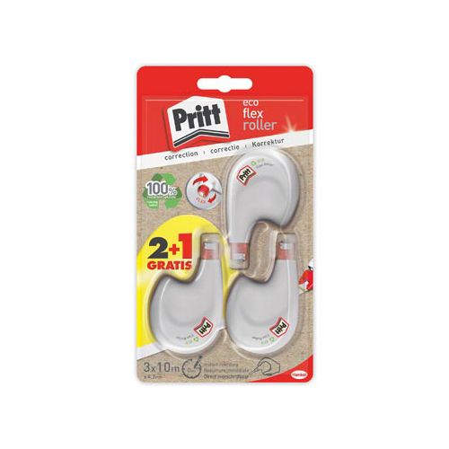 Pritt Pritt correctieroller Eco Flex, blister 2 + 1 gratis